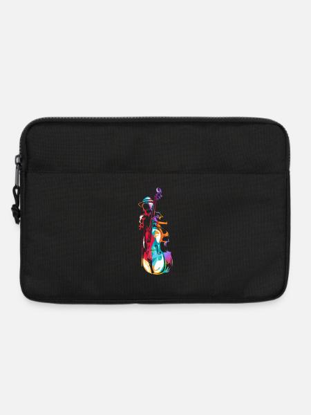 Vibrierender Kontrabass Orchestergraben - Laptoptasche 13" - Schwarz
