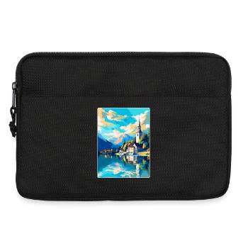 St. Wolfgang Österreich Vintage Reiseplakat Souvenir - Laptoptasche 13" - Schwarz - Vorne