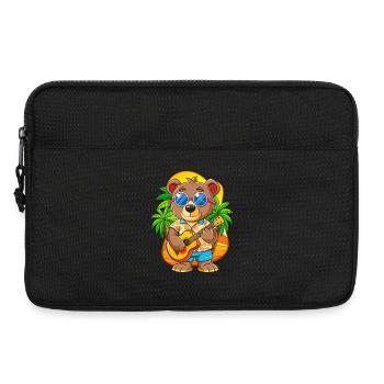 Lustige Bär Hund Cartoon Sommer Strand Sonnenbrille - Laptoptasche 13" - Schwarz - Vorne