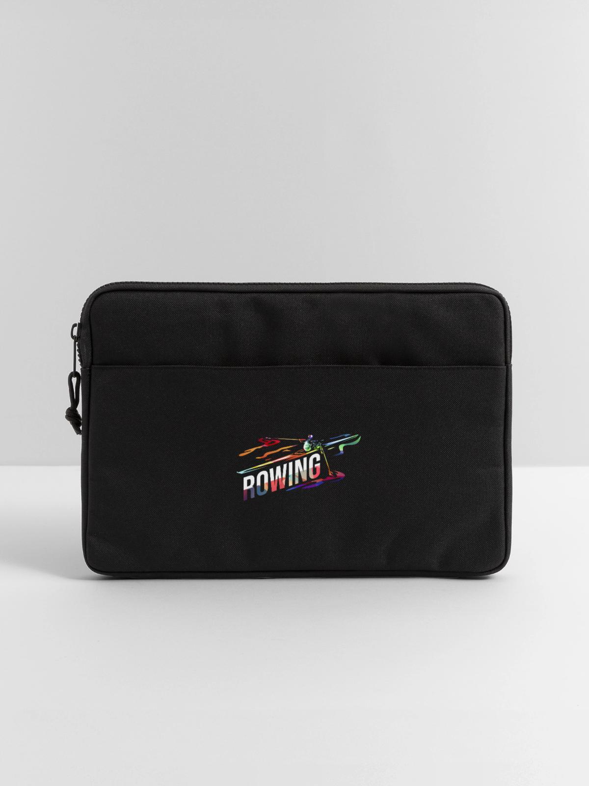 Flinker Ruderer Regattasieg - Laptoptasche 13" - Schwarz - Vorne
