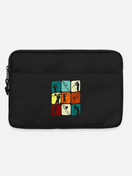 Posaunespieler Posaunist Posaune Retro - Laptoptasche 13" - Schwarz