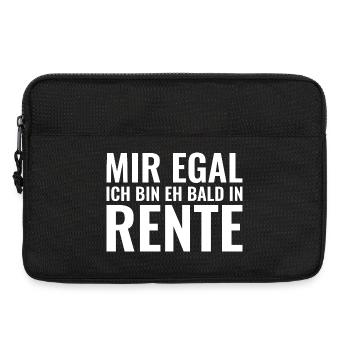 Mir egal ich bin eh bald in Rente - Laptoptasche 13" - Schwarz - Vorne