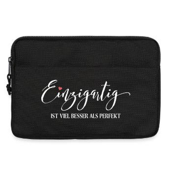Einzigartig ist viel besser als Perfekt - Laptoptasche 13" - Schwarz - Vorne