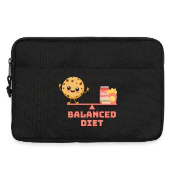 balanced cookie fastfood Diet - Laptoptasche 13" - Schwarz - Vorne