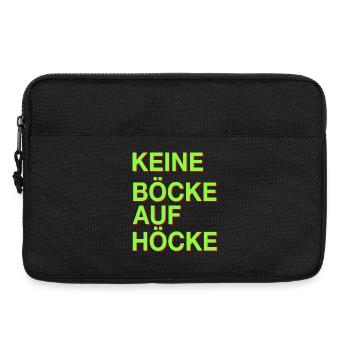 Keine Böcke auf Höcke! - Laptoptasche 13" - Schwarz - Vorne