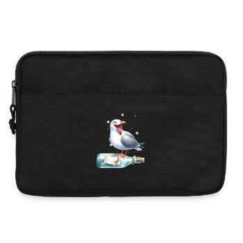 maritime seagull message in a bottle seagulls - Laptop bag 13" - black - Front