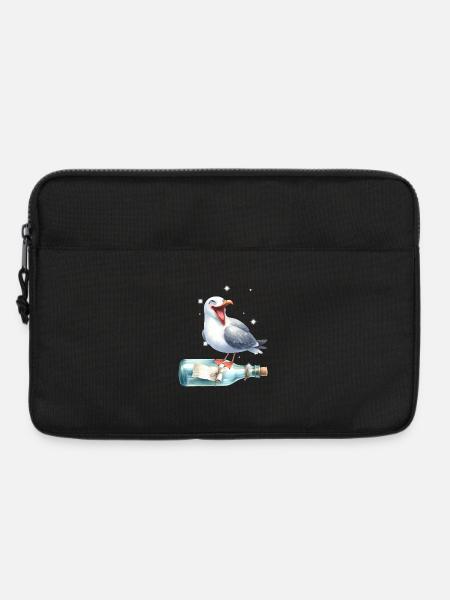 maritim Möwe Flaschenpost Möwen - Laptoptasche 13" - Schwarz