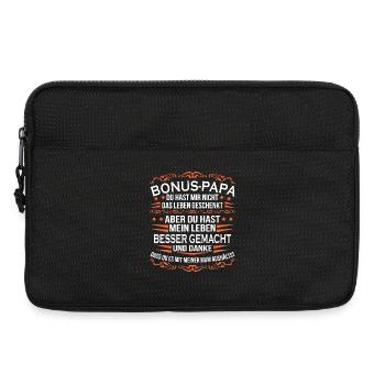 Bonus Papa Stiefvater Geschenk Pflegevater - Laptoptasche 13" - Schwarz - Vorne