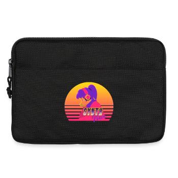 Synthwave Girl - Sacoche pour ordinateur portable 13 pouces - noir - Devant