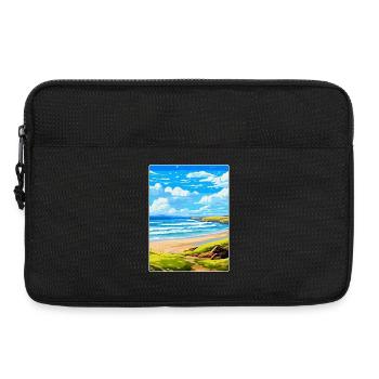 Constantine Bay Cornwall England Vereinigtes Königreich Reiseposter - Laptoptasche 13" - Schwarz - Vorne