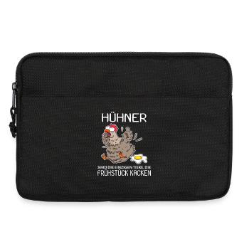 Landwirt Landwirte Huhn Hühner Spruch - Laptoptasche 13" - Schwarz - Vorne