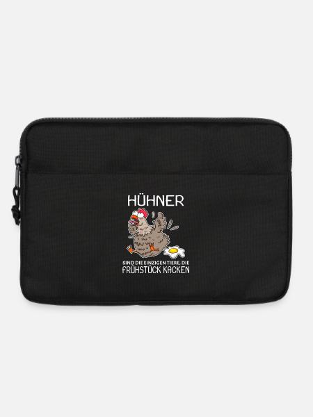 Landwirt Landwirte Huhn Hühner Spruch - Laptoptasche 13" - Schwarz