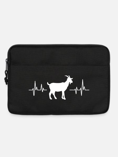 Hearteat Ziege - Laptoptasche 13" - Schwarz