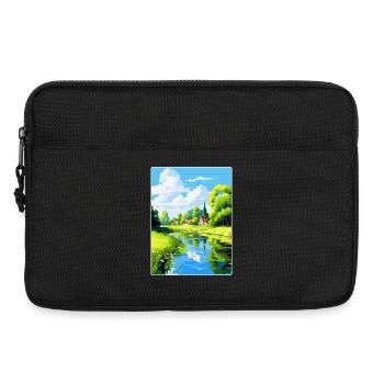 Spreewald Deutschland Vintage Reiseplakat Souvenir - Laptoptasche 13" - Schwarz - Vorne
