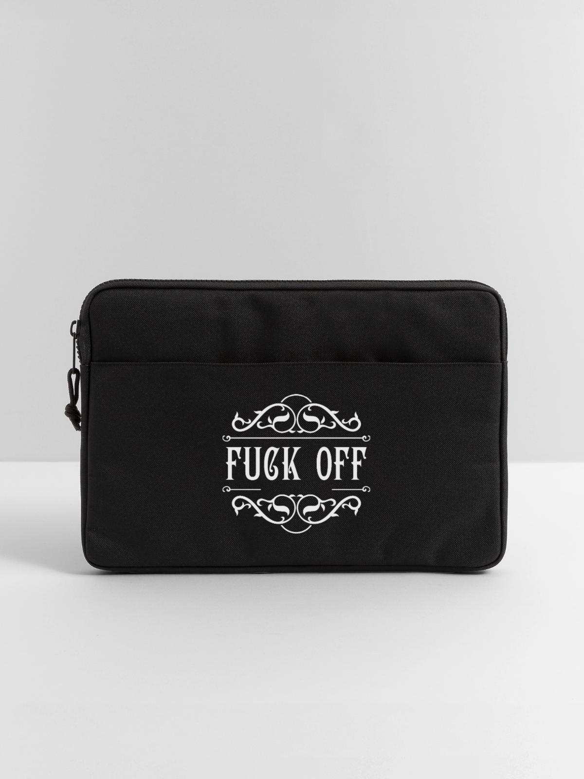 Fuck Off - Laptoptasche 13" - Schwarz - Vorne