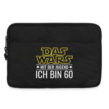 60. Geburtstag Das wars mit der Jugend - Laptoptasche 13" - Schwarz - Vorne