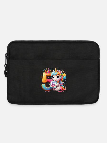 NUMMER 5 JAHRE EINHORN 5. GEBURTSTAG - Laptoptasche 13" - Schwarz