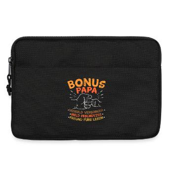 Bonus Papa Spruch - Laptoptasche 13" - Schwarz - Vorne