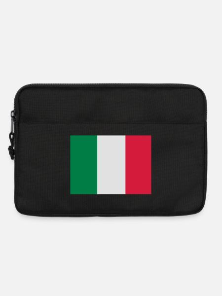 Italienische Flagge - Laptoptasche 13" - Schwarz