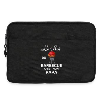 Tablier de cuisine humour le roi du barbecue.. - Sacoche pour ordinateur portable 13 pouces - noir - Devant