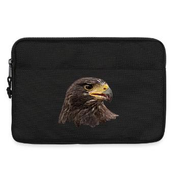 Adler, Falke, Greifvogel aus Falknerei, braun - Laptoptasche 13" - Schwarz - Vorne