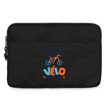 Né pour faire du vélo avec papa – Body Bébé Bio - Sacoche pour ordinateur portable 13 pouces - noir - Devant