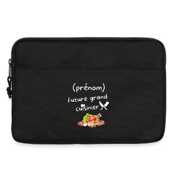 Tablier de cuisine personnalisable - Sacoche pour ordinateur portable 13 pouces - noir - Devant