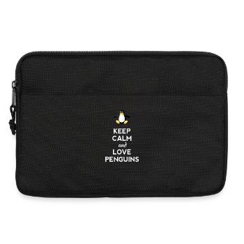 keep calm love Pinguine Linux nerd computer cpu lo - Laptoptasche 13" - Schwarz - Vorne