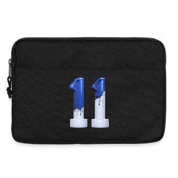 NON. 11 NUMÉRO 11 BLEU BLANC 11E ANNIVERSAIRE - Sacoche pour ordinateur portable 13 pouces - noir - Devant