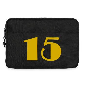 15. 15 ANS. 15e ANNIVERSAIRE. ANNIVERSAIRE 15 ANS. - Sacoche pour ordinateur portable 13 pouces - noir - Devant