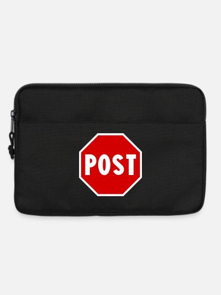 Post Road Sign - Laptoptasche 13" - Schwarz