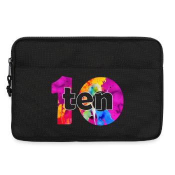 DIX ANS GARÇON 10 ANS 10E ANNIVERSAIRE - Sacoche pour ordinateur portable 13 pouces - noir - Devant
