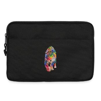 Multicolour leopard - Laptop bag 13" - black - Front