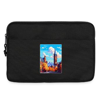 Manchester England Uk Reise Poster Souvenir WPA - Laptoptasche 13" - Schwarz - Vorne