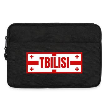 Tiflis Stadt mit georgischem Flaggendesign - Laptoptasche 13" - Schwarz - Vorne