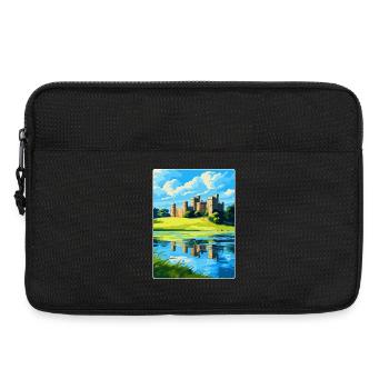 Leeds Castle England Uk Reiseposter Souvenir WPA - Laptoptasche 13" - Schwarz - Vorne