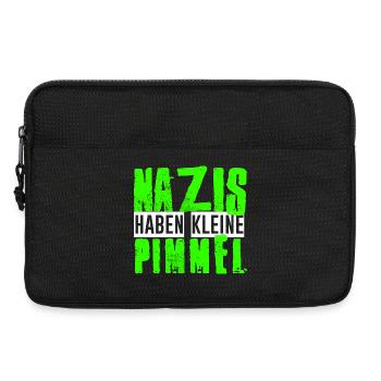 Nazis haben kleine Pimmel I Antifa I Gegen Rechts - Laptoptasche 13" - Schwarz - Vorne