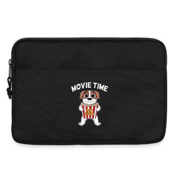 Kinoabend Filmabend Movie time Jack Russell - Laptoptasche 13" - Schwarz - Vorne