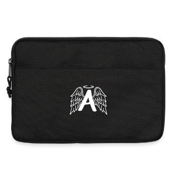 Schutzengel mit Engelsflügel Buchstabe A - Laptoptasche 13" - Schwarz - Vorne