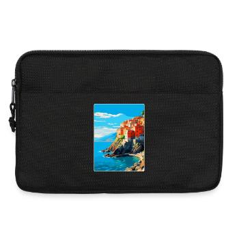 Cinque Terre Italien Vintage Reiseplakat Souvenir - Laptoptasche 13" - Schwarz - Vorne