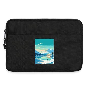 St Moritz Switzerland Vintage Travel Poster WPA - Laptop bag 13" - black - Front