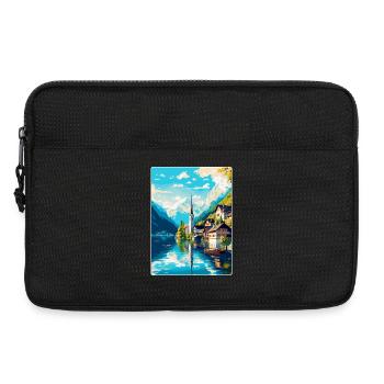 Salzkammergut Autriche Affiche de voyage vintage WPA - Sacoche pour ordinateur portable 13 pouces - noir - Devant