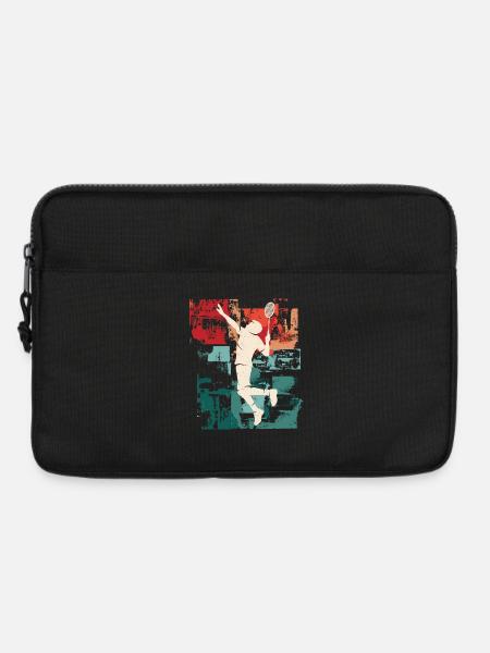 Badminton Spieler Badmintonspieler Federball - Laptoptasche 13" - Schwarz