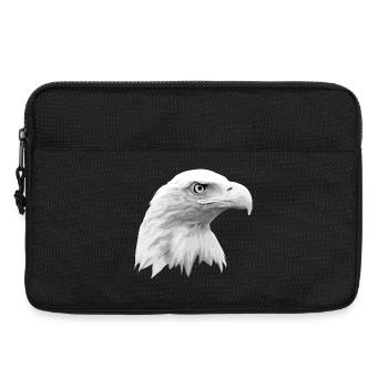 Adlerkopf, Weißkopfseeadler, Adler, Greifvogel aus - Laptoptasche 13" - Schwarz - Vorne