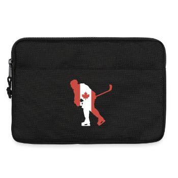 Hockeyspieler Kanada Flagge - Laptoptasche 13" - Schwarz - Vorne