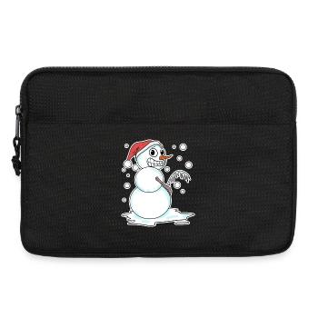 Schneemann lustig - Laptoptasche 13" - Schwarz - Vorne