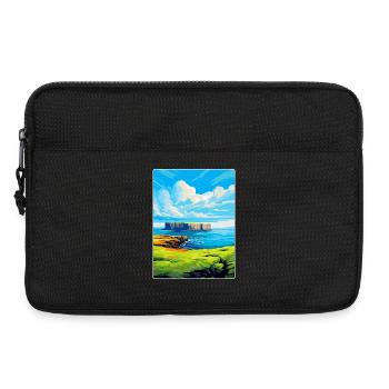 Isle Of Staffa Schottland Vereinigtes Königreich Vintage Reiseposter - Laptoptasche 13" - Schwarz - Vorne