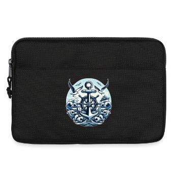 Logo du volant d’ancrage - Sacoche pour ordinateur portable 13 pouces - noir - Devant