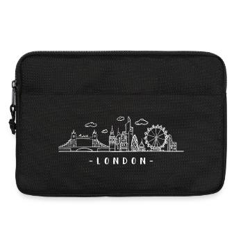 London Hauptstadt England Skyline Tower-Bridge - Laptoptasche 13" - Schwarz - Vorne