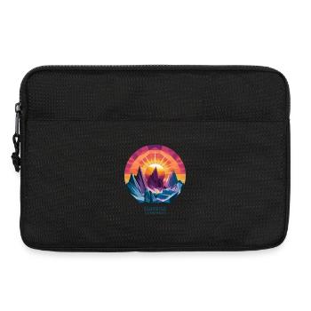 Lever de soleil sur les sommets - Sacoche pour ordinateur portable 13 pouces - noir - Devant